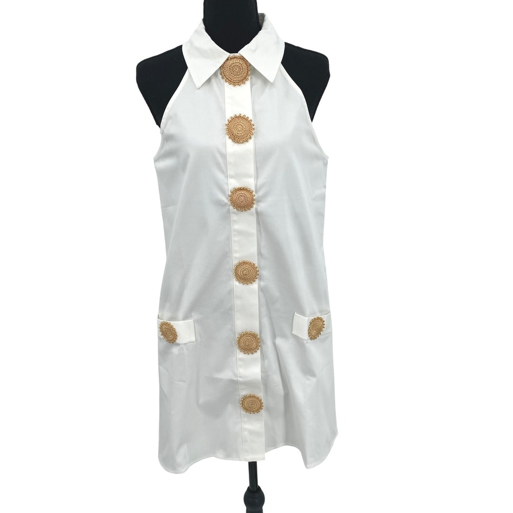 My Beachy Side Dress Womens M White Marin Amber Mini Dress NWT Coastal Chic - Picture 3 of 12
